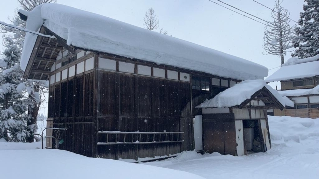 仙北市雪下ろし作業！